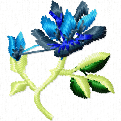 Flowers And Tree Embroidery Design 7